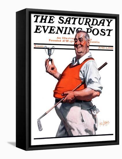 "Golf Trophy," Saturday Evening Post Cover, June 6, 1925-George Brehm-Framed Stretched Canvas