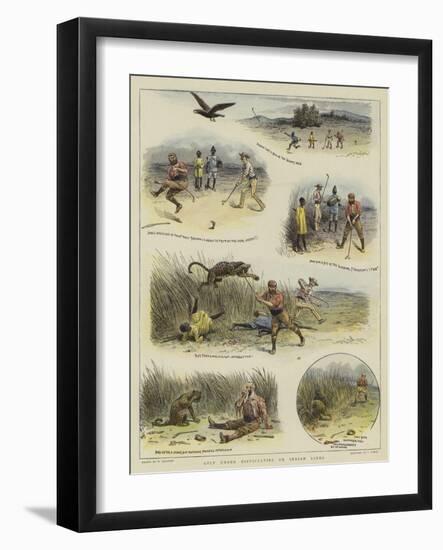 Golf under Difficulties on Indian Links-William Ralston-Framed Giclee Print