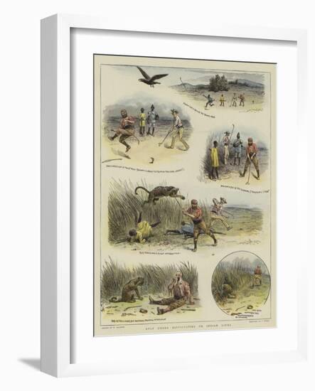 Golf under Difficulties on Indian Links-William Ralston-Framed Giclee Print