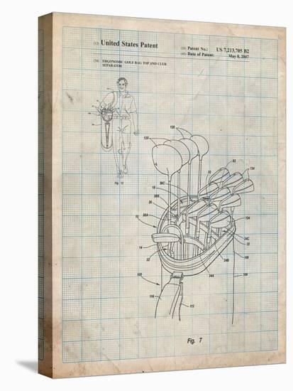 Golf Walking Bag Patent-Cole Borders-Stretched Canvas