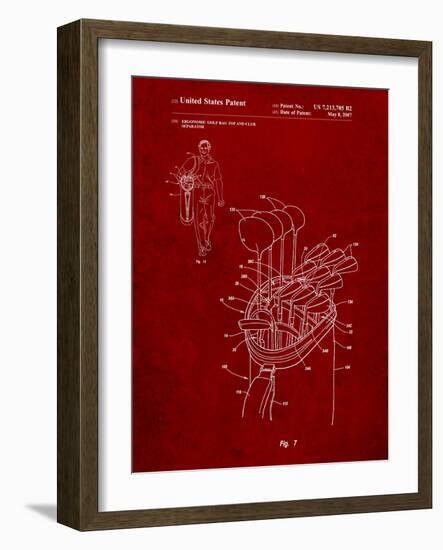 Golf Walking Bag Patent-Cole Borders-Framed Art Print