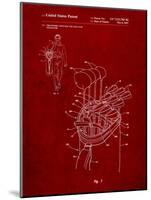 Golf Walking Bag Patent-Cole Borders-Mounted Art Print