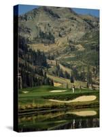 Golfcourse at the Foot of the Hill-null-Stretched Canvas