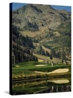 Golfcourse at the Foot of the Hill-null-Stretched Canvas