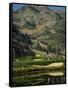Golfcourse at the Foot of the Hill-null-Framed Stretched Canvas