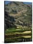 Golfcourse at the Foot of the Hill-null-Stretched Canvas