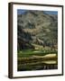 Golfcourse at the Foot of the Hill-null-Framed Premium Photographic Print