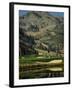 Golfcourse at the Foot of the Hill-null-Framed Premium Photographic Print