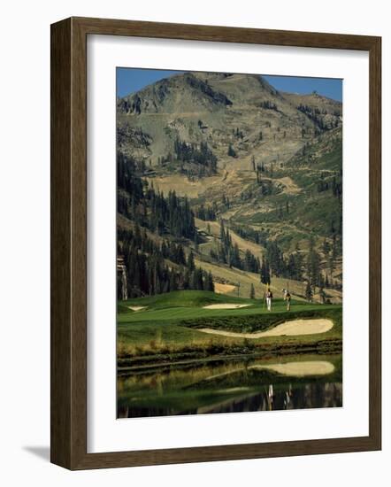 Golfcourse at the Foot of the Hill-null-Framed Photographic Print