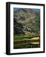 Golfcourse at the Foot of the Hill-null-Framed Photographic Print