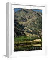 Golfcourse at the Foot of the Hill-null-Framed Photographic Print