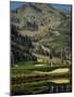 Golfcourse at the Foot of the Hill-null-Mounted Photographic Print