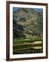 Golfcourse at the Foot of the Hill-null-Framed Photographic Print