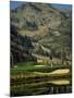 Golfcourse at the Foot of the Hill-null-Mounted Photographic Print