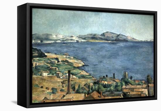 Golfe de Marseille vu de l'Estaque-Paul Cézanne-Framed Stretched Canvas