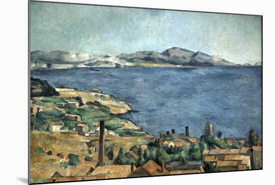 Golfe de Marseille vu de l'Estaque-Paul Cézanne-Mounted Giclee Print