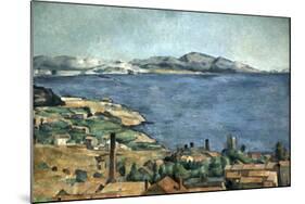 Golfe de Marseille vu de l'Estaque-Paul Cézanne-Mounted Giclee Print