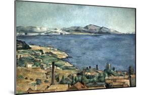 Golfe de Marseille vu de l'Estaque-Paul Cézanne-Mounted Premium Giclee Print