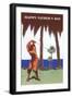 Golfer Amid Palm Trees-null-Framed Art Print