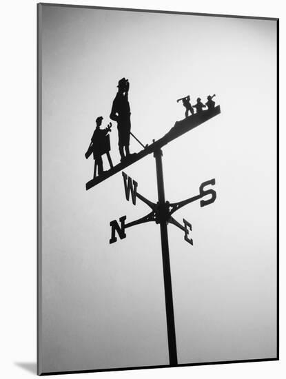 Golfer And Caddy Weather Vane-Bettmann-Mounted Photographic Print