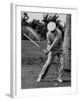 Golfer Ben Hogan, Demonstrating His Golf Drive-J^ R^ Eyerman-Framed Premium Photographic Print