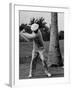 Golfer Ben Hogan, Demonstrating His Golf Drive-J^ R^ Eyerman-Framed Premium Photographic Print