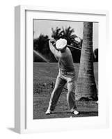 Golfer Ben Hogan, Demonstrating His Golf Drive-J^ R^ Eyerman-Framed Premium Photographic Print