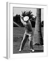Golfer Ben Hogan, Demonstrating His Golf Drive-J^ R^ Eyerman-Framed Premium Photographic Print