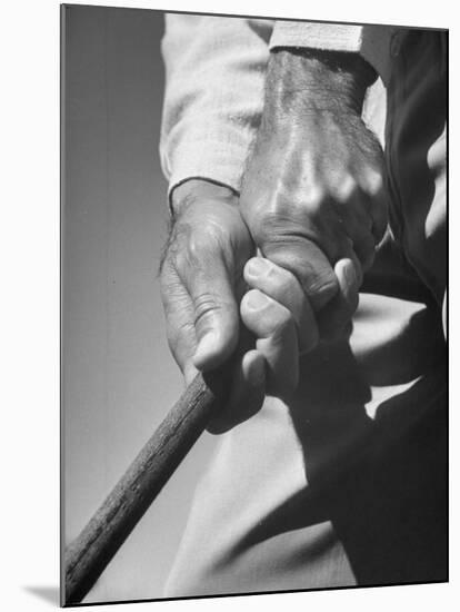 Golfer Ben Hogan Demonstrating Strong Grip for Woods and Irons-Martha Holmes-Mounted Premium Photographic Print