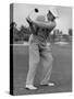 Golfer Ben Hogan, Dropping His Club at Top of Backswing-J^ R^ Eyerman-Stretched Canvas