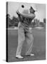 Golfer Ben Hogan, Dropping His Club at Top of Backswing-J^ R^ Eyerman-Stretched Canvas