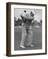 Golfer Ben Hogan, Dropping His Club at Top of Backswing-J^ R^ Eyerman-Framed Premium Photographic Print