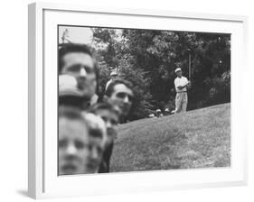 Golfer Ben Hogan During Us Open Tournament-null-Framed Premium Photographic Print