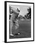 Golfer Ben Hogan, Keeping His Shoulders Level at Top of Swing-J^ R^ Eyerman-Framed Premium Photographic Print