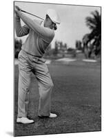 Golfer Ben Hogan, Keeping His Shoulders Level at Top of Swing-J^ R^ Eyerman-Mounted Premium Photographic Print