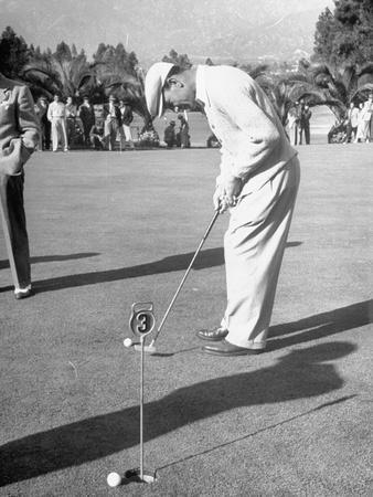 Golfer Ben Hogan, Participating in a Golf Tournament' Photographic
