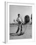 Golfer Ben Hogan Playing Golf in Sandtrap-Martha Holmes-Framed Premium Photographic Print