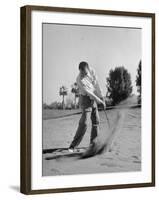 Golfer Ben Hogan Playing Golf in Sandtrap-Martha Holmes-Framed Premium Photographic Print