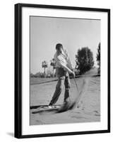 Golfer Ben Hogan Playing Golf in Sandtrap-Martha Holmes-Framed Premium Photographic Print