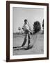 Golfer Ben Hogan Playing Golf in Sandtrap-Martha Holmes-Framed Premium Photographic Print