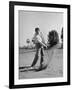 Golfer Ben Hogan Playing Golf in Sandtrap-Martha Holmes-Framed Premium Photographic Print