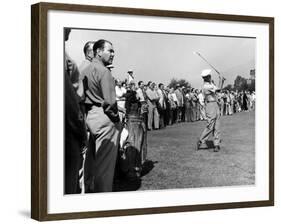 Golfer Ben Hogan, Playing in a Golf Tournament-Loomis Dean-Framed Premium Photographic Print