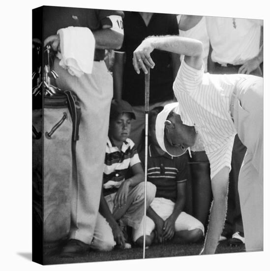 Golfer Ben Hogan Playing US Open Tournament While Smoking on Cherry Hills Course. Denver, Colorado-Ralph Crane-Stretched Canvas