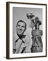 Golfer Ben Hogan with Golf Bag-Martha Holmes-Framed Premium Photographic Print