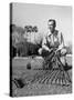 Golfer Ben Hogan with Golf Clubs-Martha Holmes-Stretched Canvas