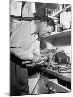 Golfer Ben Hogan Working on Golf Club in Workshop-Martha Holmes-Mounted Premium Photographic Print