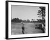 Golfer Byron Nelson Hitting the Ball During a Tournament-null-Framed Premium Photographic Print