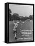 Golfer Byron Nelson Making His Second Shot on 15th Hole-null-Framed Stretched Canvas