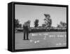 Golfer Byron Nelson Putting for a Birdie on 14th Hole-null-Framed Stretched Canvas