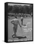 Golfer Byron Nelson Putting on the 15th Green-null-Framed Stretched Canvas